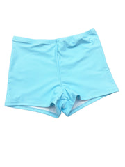 Surplice Cyan Leaf Print Swimdress and Shorts Plus Size