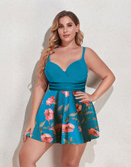 Ocevara Multicolor Camisole Plus Size Swimdress Tankini Swimsuit - image 7