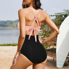 Ocevara Ocevara - Women's One Piece Swimsuits Tummy Control Cutout High Waisted Bathing Suit Wrap Tie - image 33