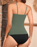 Ocevara - Women's Bandeau Bikini Swimsuits 2 Piece Strapless Tummy Control Bathing Suit