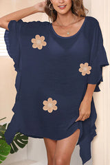 Ocevara Fashion Three Flower Print Swimsuits Cover Up - image 3