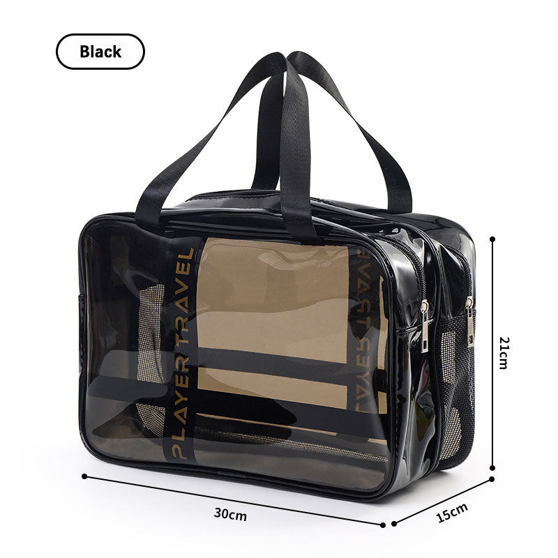 New portable waterproof large-capacity wet and dry separation toiletry, makeup storage and swimming bag