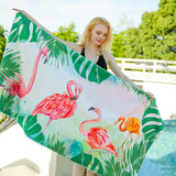 Double-sided velvet beach towel for seaside swimming, water-absorbent, non-sand, breathable, skin-friendly, quick-drying bath towel