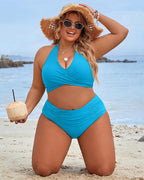 Ocevara - Tummy Control Bathing Suits Modest High Waisted Bikini Sets