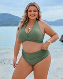 Ocevara - Tummy Control Bathing Suits Modest High Waisted Bikini Sets