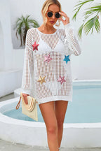 Hollow Pentagram Design Swimsuit Cover Up