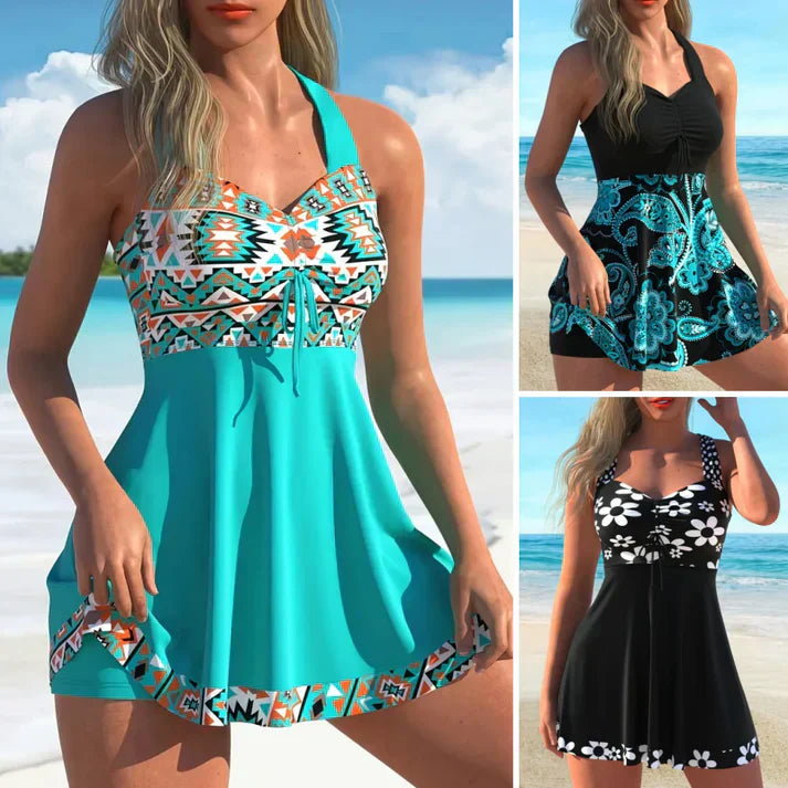 🔥LAST DAY SALE - ONLY $36.99!!⚡50K+ SOLD!👙Strap Top & Fitted Swim Shorts Separable Swimsuit Main image
