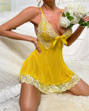 Sexy Sheer Lace Nightgown with G-String