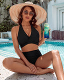 Ocevara - Tummy Control Bathing Suits Modest High Waisted Bikini Sets