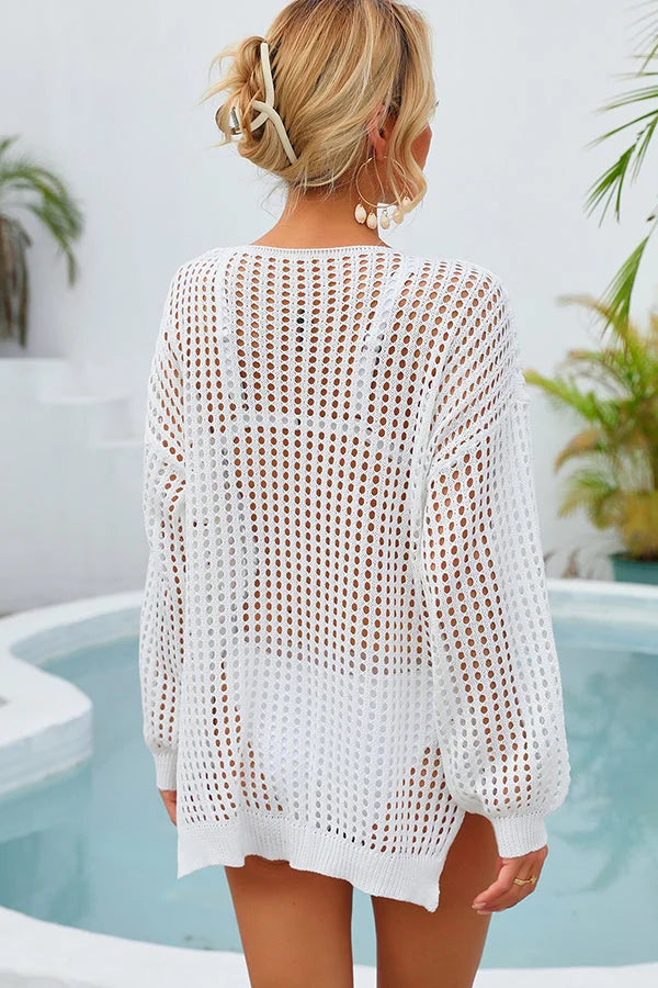 Hollow Pentagram Design Swimsuit Cover Up