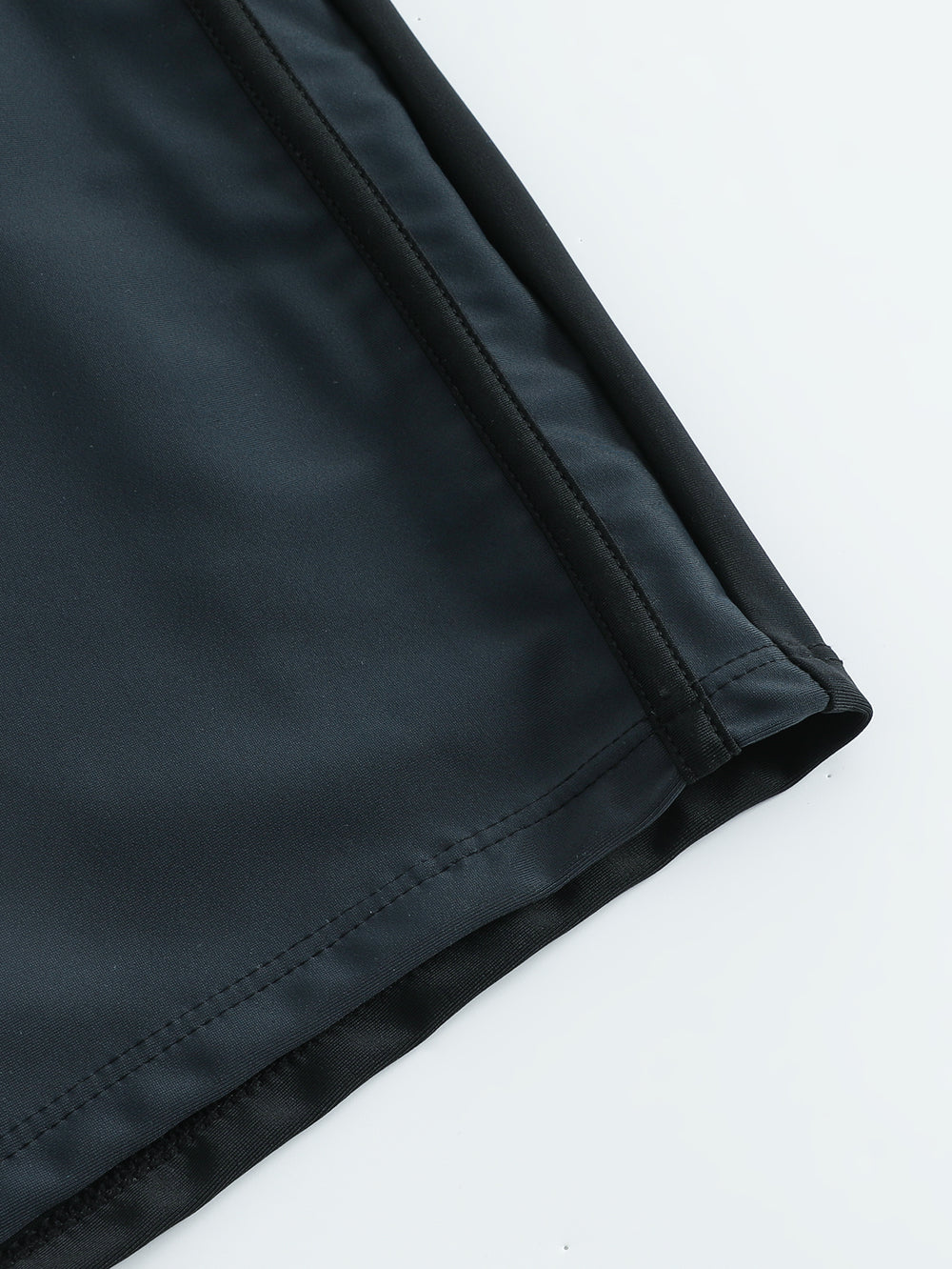 Men's Solid Color Drawstring Square-Leg Swim Trunks