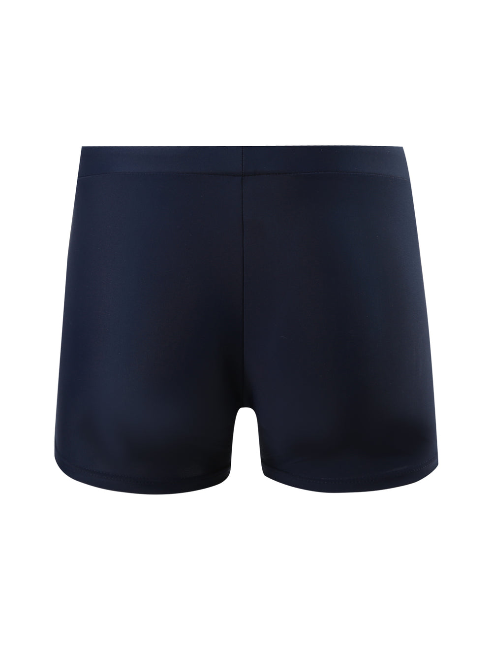 Men's Solid Color Drawstring Square-Leg Swim Trunks