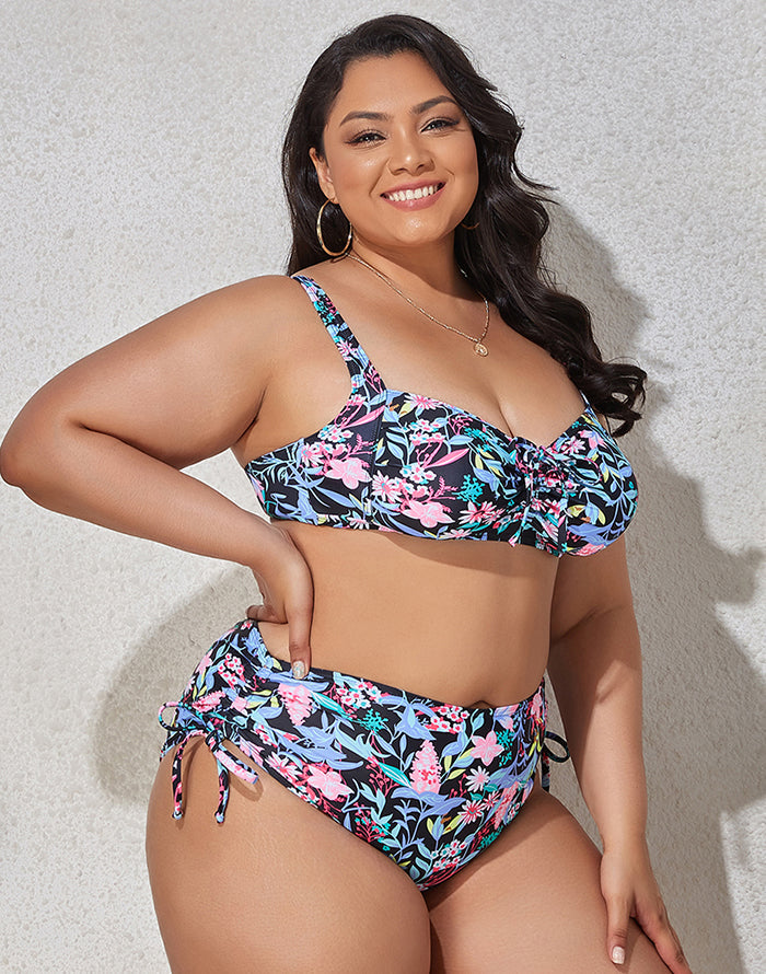 Ocevara Colorful Print Plus Size Bikini - image 12