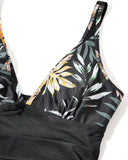 Ocevara - Women Sexy Mesh Tummy Control Swimsuit Push Up High Waisted Bathing Suit