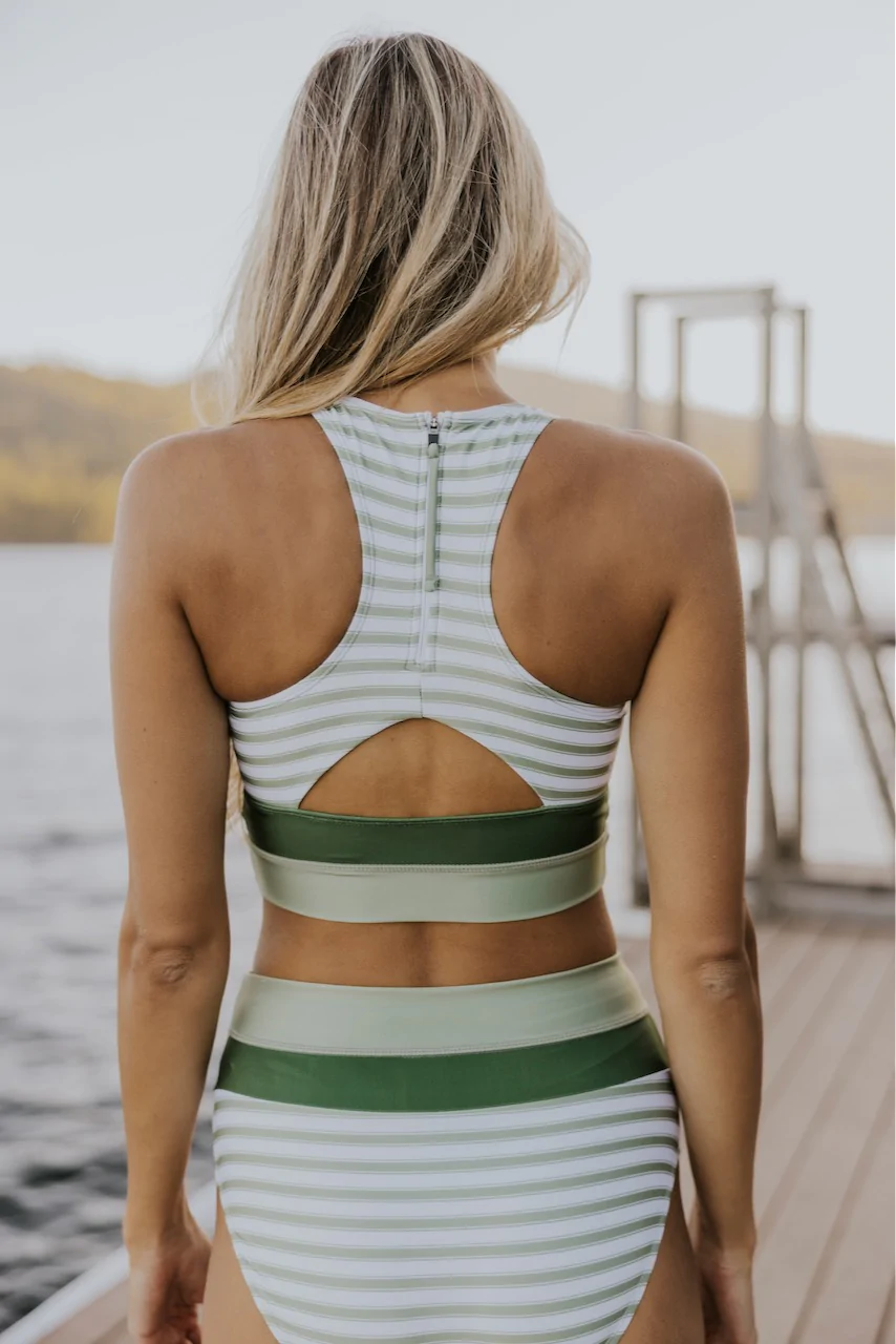 Ocevara Striped Scoop Neck Sporty Bikini Set - image 14