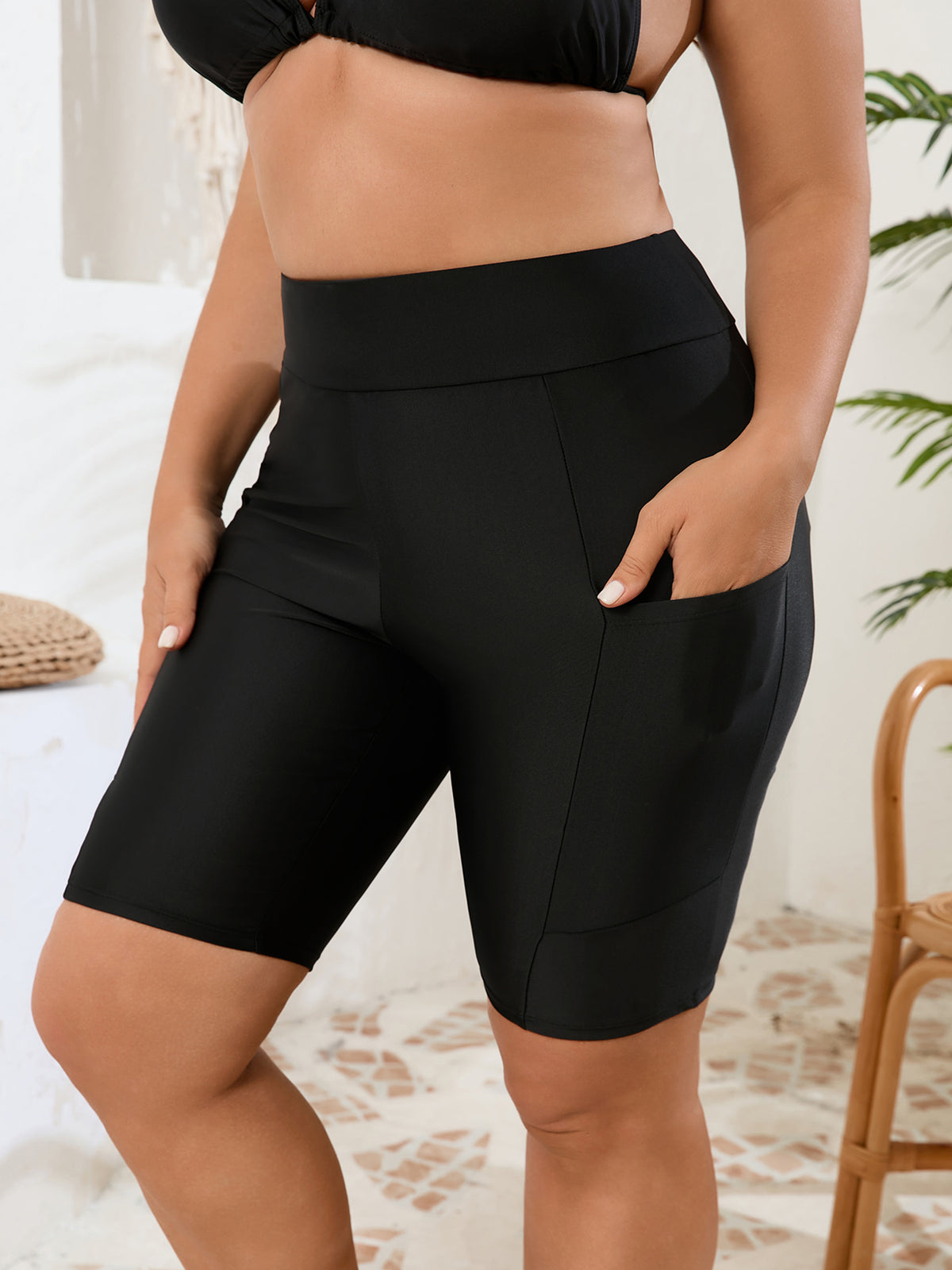 Pocket Swim Biker Shorts