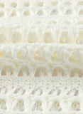 Ocevara - White Mesh Knitted Long Sleeve Hollow Sun-proof Round Neck Cover Up