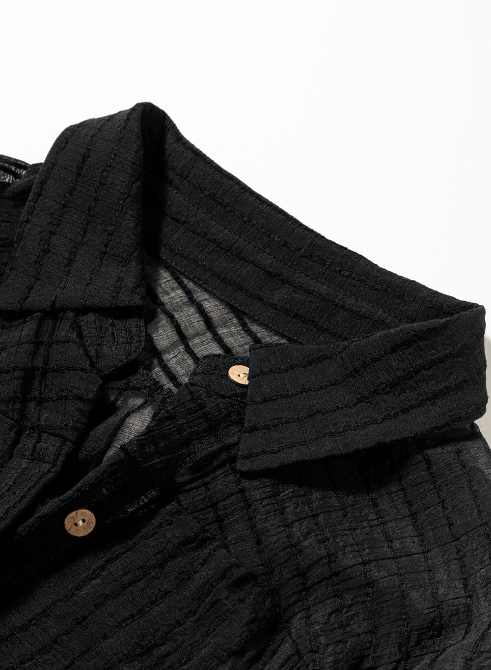Ocevara Ocevara - Black Solid Color Tie Sun-proof Belt Sexy V Neck Cover Up - image 7