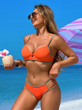 Ocevara - Women's Bikini Sets Cutout Two Piece Swimsuit Sexy Underwire Bathing Suit Cheeky Swimwear Push Up Beachwear