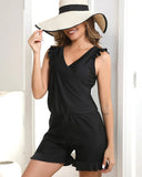 Ocevara - Built-In Bra Swim Romper Three Piece Set