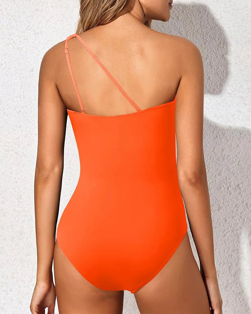 Ocevara Ocevara - One Shoulder One Piece Swimsuit for Women Tummy Control Bathing Suits - image 25