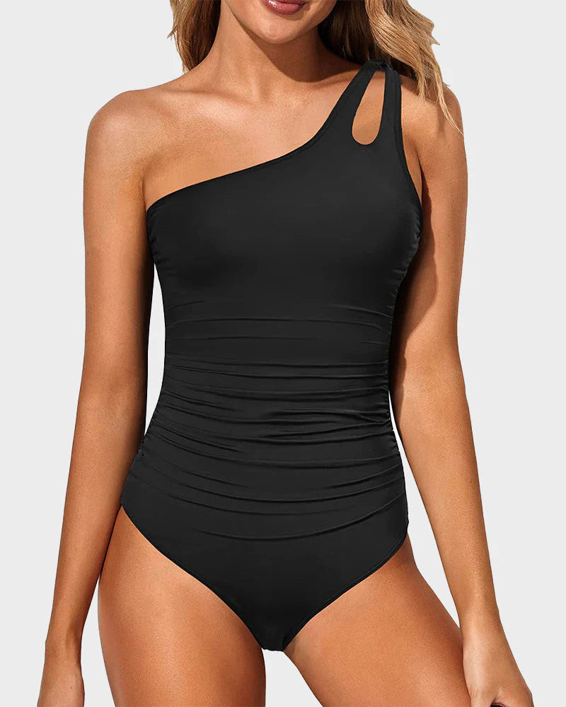 Ocevara Ocevara - One Shoulder One Piece Swimsuit for Women Tummy Control Bathing Suits - image 8