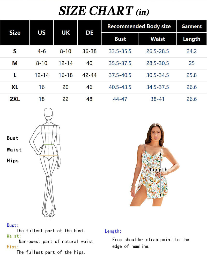 Ocevara Ocevara - Tummy Control V Neck Twist Knot Tropical Skirted Swimdress - image 23