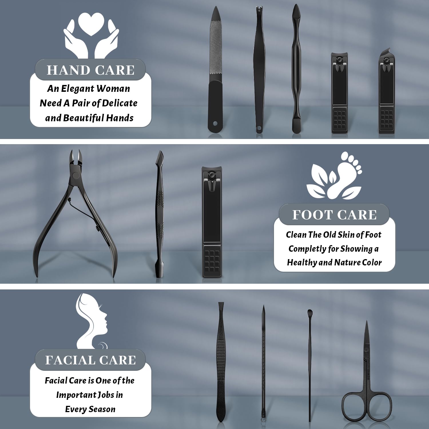 Manicure Pedicure Set, 12 Pcs Nail Care Kit for Women, Mens Nail Grooming Kit, Manicure & Pedicure Tools & Accessories, Pink Nail Kit Manicure Set Luxury Leather Case for Home Salon Use