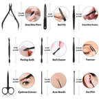 Manicure Pedicure Set, 12 Pcs Nail Care Kit for Women, Mens Nail Grooming Kit, Manicure & Pedicure Tools & Accessories, Pink Nail Kit Manicure Set Luxury Leather Case for Home Salon Use