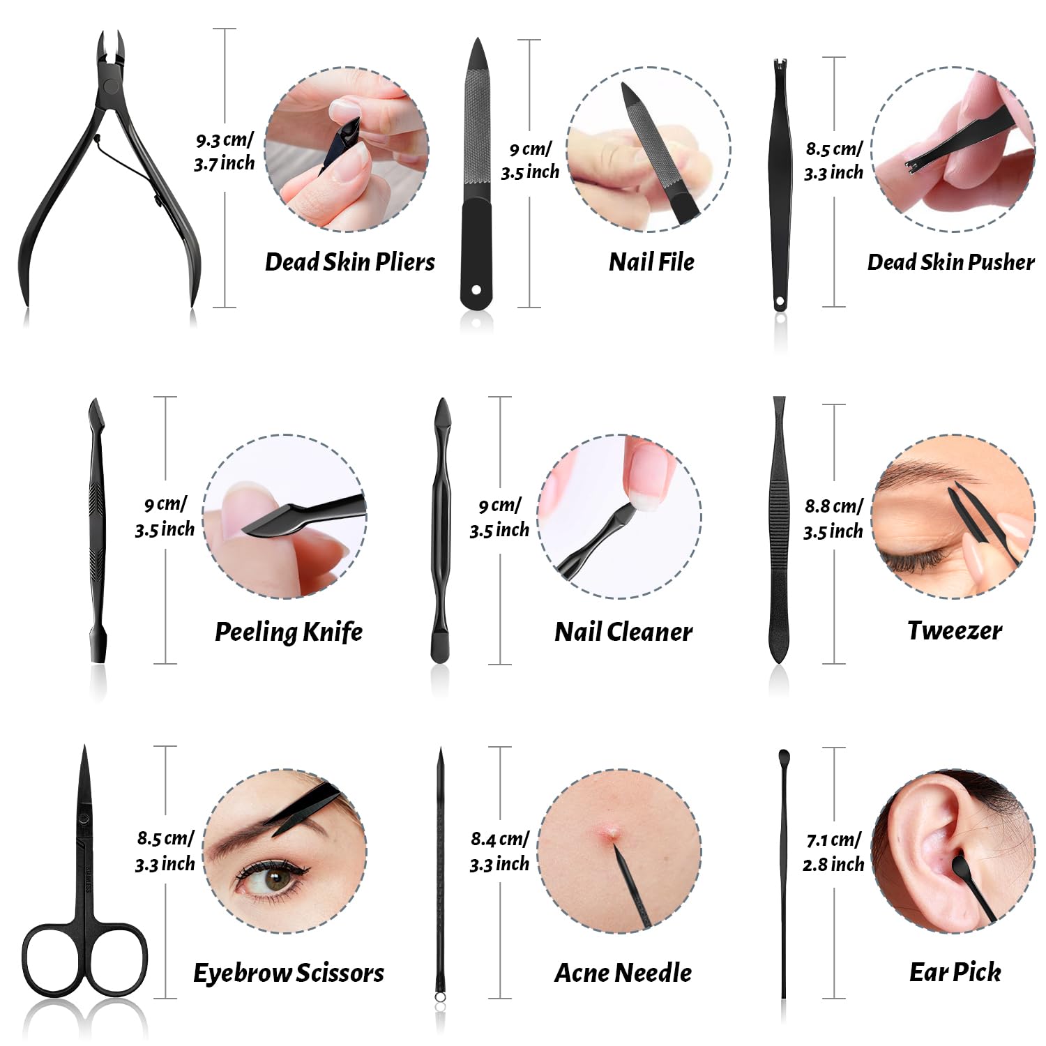 Manicure Pedicure Set, 12 Pcs Nail Care Kit for Women, Mens Nail Grooming Kit, Manicure & Pedicure Tools & Accessories, Pink Nail Kit Manicure Set Luxury Leather Case for Home Salon Use