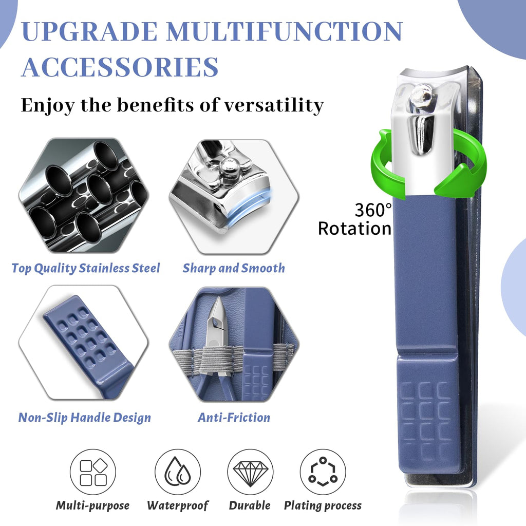 Manicure Pedicure Set, 12 Pcs Nail Care Kit for Women, Mens Nail Grooming Kit, Manicure & Pedicure Tools & Accessories, Pink Nail Kit Manicure Set Luxury Leather Case for Home Salon Use