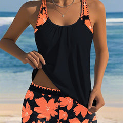 Floral Racerback Tankini and Boyshort Swim Set