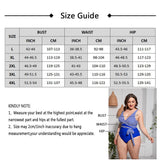 Solid Striped Plus Size One-Piece Swimsuit