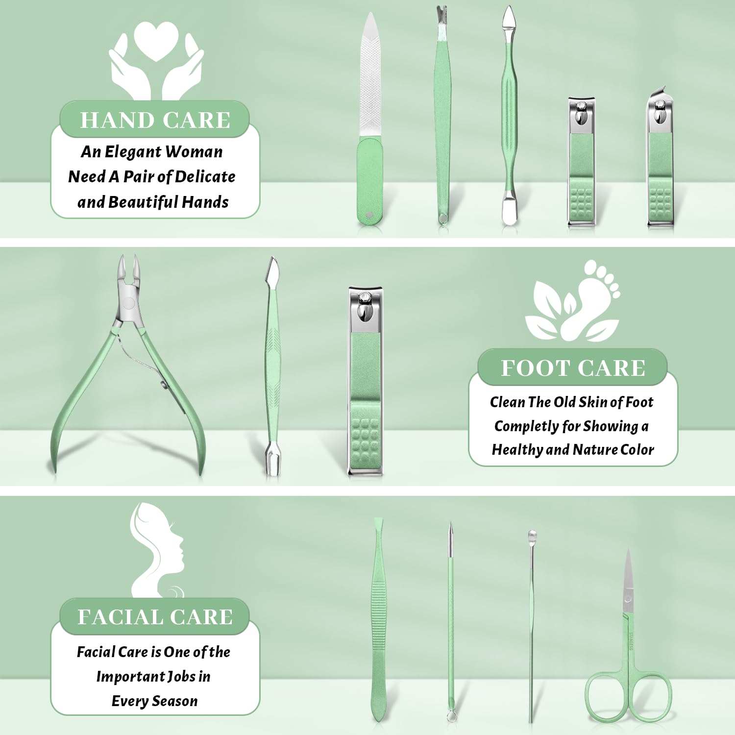 Manicure Pedicure Set, 12 Pcs Nail Care Kit for Women, Mens Nail Grooming Kit, Manicure & Pedicure Tools & Accessories, Pink Nail Kit Manicure Set Luxury Leather Case for Home Salon Use