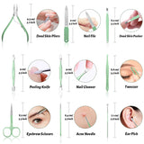 Manicure Pedicure Set, 12 Pcs Nail Care Kit for Women, Mens Nail Grooming Kit, Manicure & Pedicure Tools & Accessories, Pink Nail Kit Manicure Set Luxury Leather Case for Home Salon Use