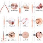 Manicure Pedicure Set, 12 Pcs Nail Care Kit for Women, Mens Nail Grooming Kit, Manicure & Pedicure Tools & Accessories, Pink Nail Kit Manicure Set Luxury Leather Case for Home Salon Use